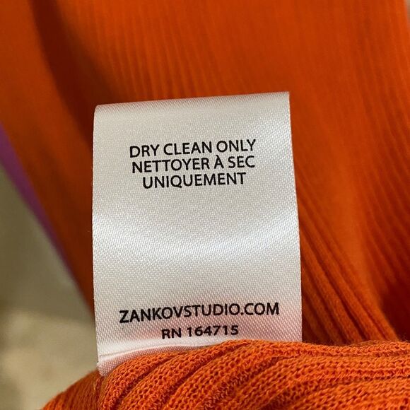 Colorblock Long Sleeve Dress in Pink and Orange - Picture 6 of 8